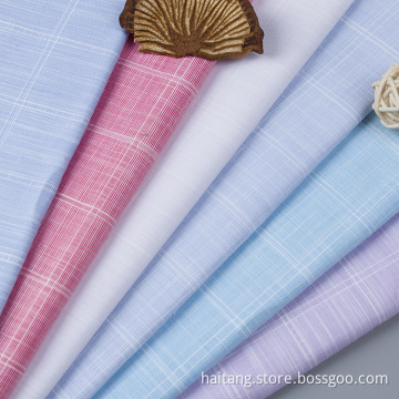 Check Cotton fabric close Microfiber Fabric Sedate Shirt